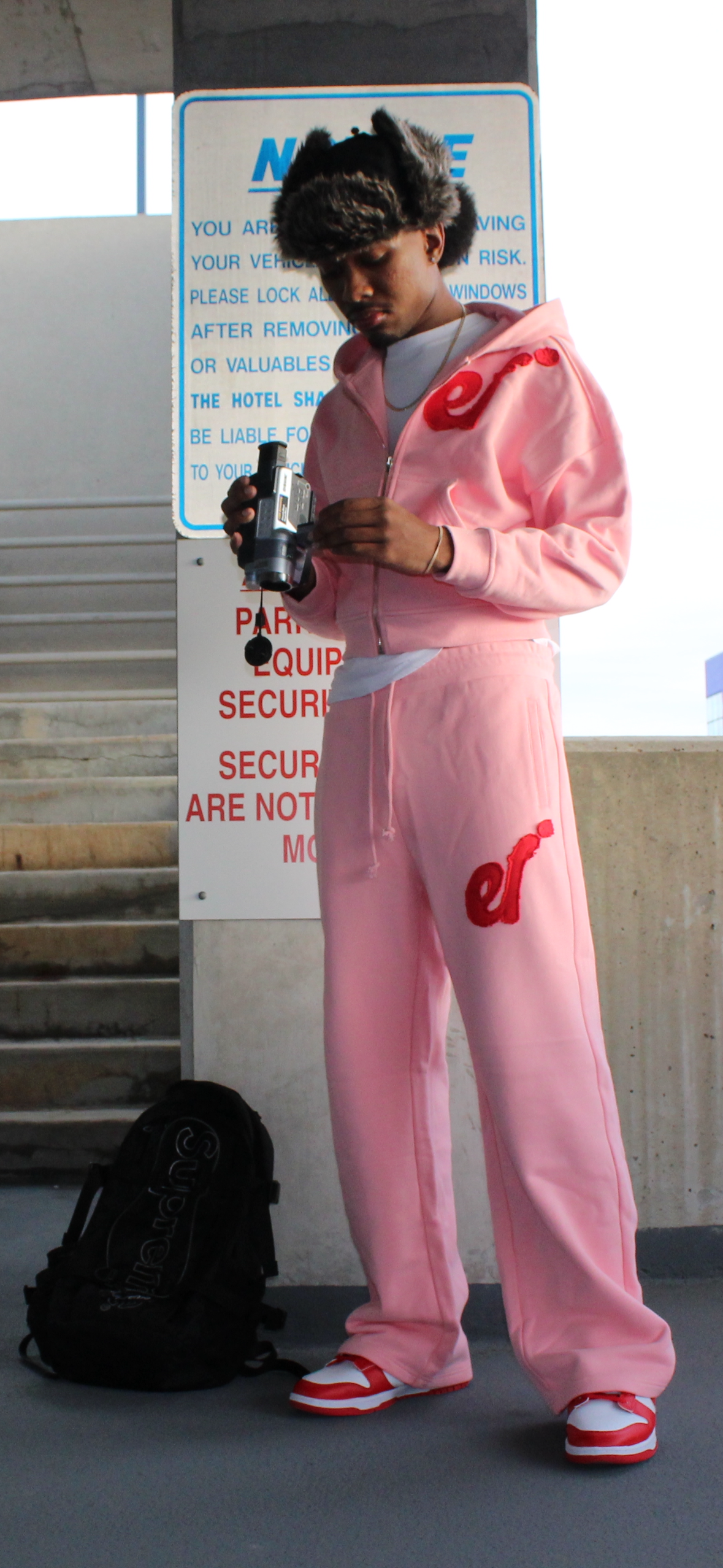 PINK “EF*” SWEATSUIT