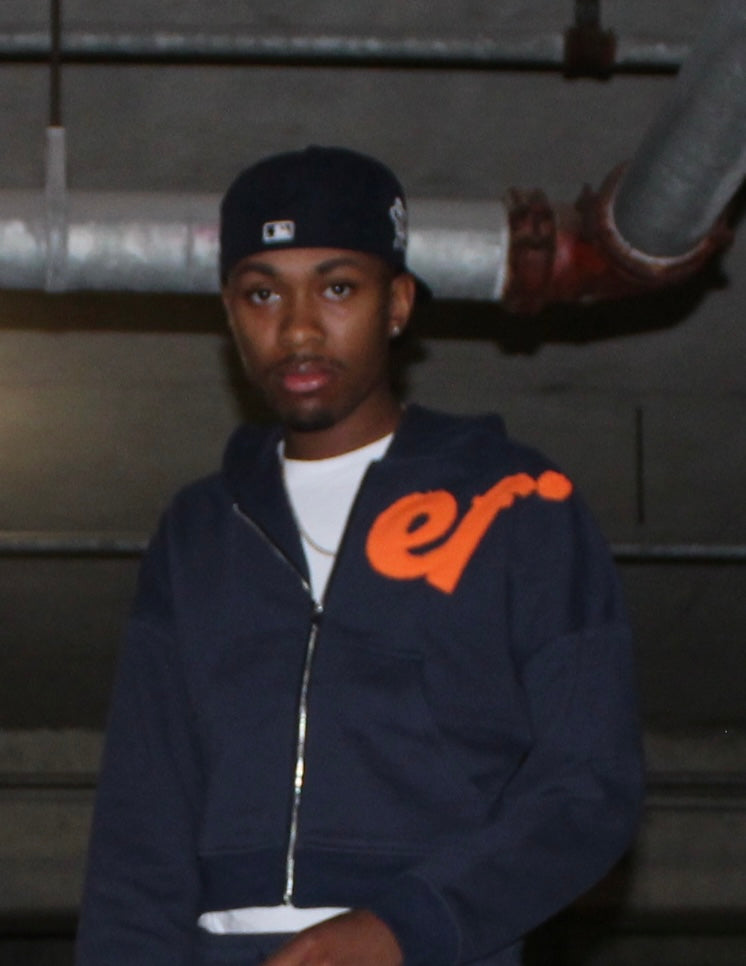 BLUE “EF*” ZIP UP
