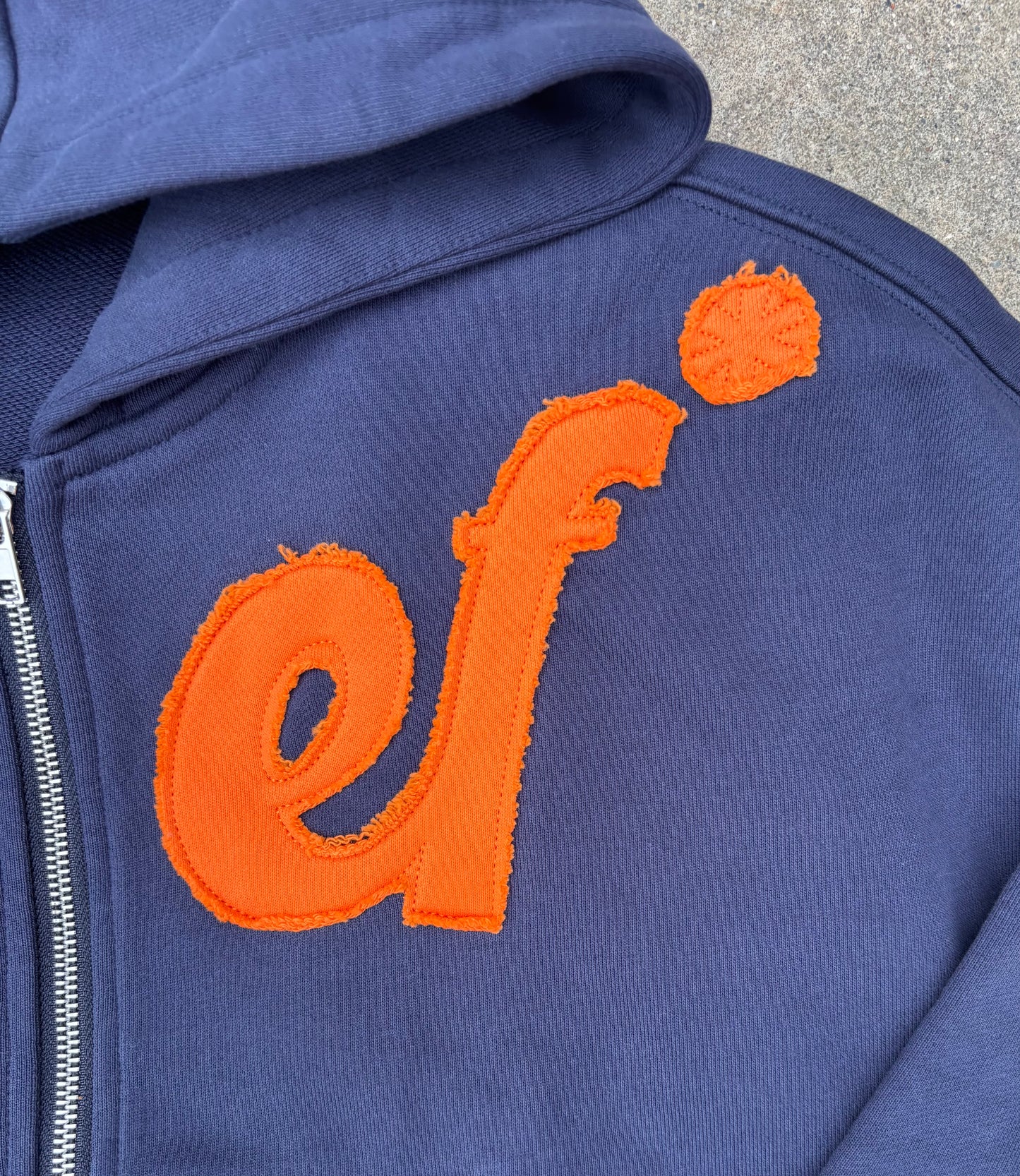 BLUE “EF*” ZIP UP