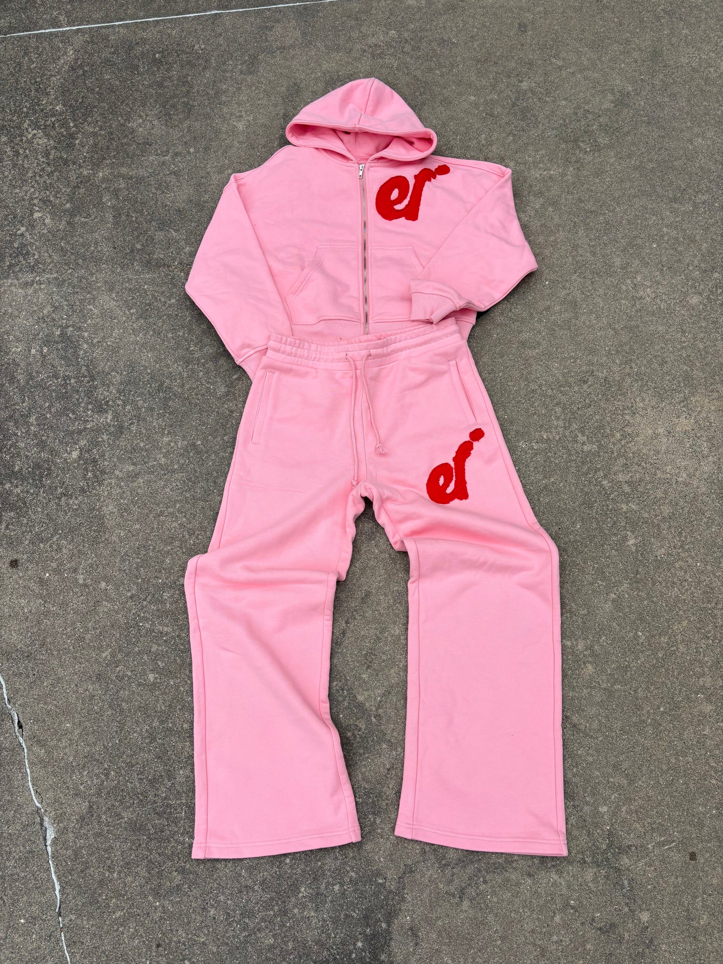 PINK “EF*” SWEATSUIT